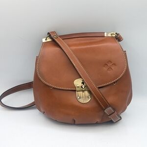 Patricia Nash Leather Veneto Crossbody Tan